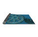 Thickness of Patterned Deep Sky Blue Rug, pat3934lblu