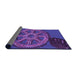 Thickness of Patterned Purple Rug, pat3934pur