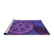 Sideview of Machine Washable Transitional Purple Rug, wshpat3934pur