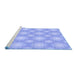 Sideview of Machine Washable Transitional Sky Blue Rug, wshpat3935blu