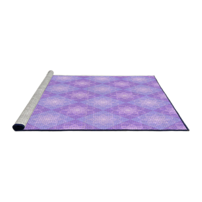 Sideview of Machine Washable Transitional Purple Rug, wshpat3935pur