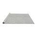 Sideview of Machine Washable Transitional Cloud Gray Rug, wshpat3936gry