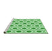 Sideview of Machine Washable Transitional Mint Green Rug, wshpat3939grn