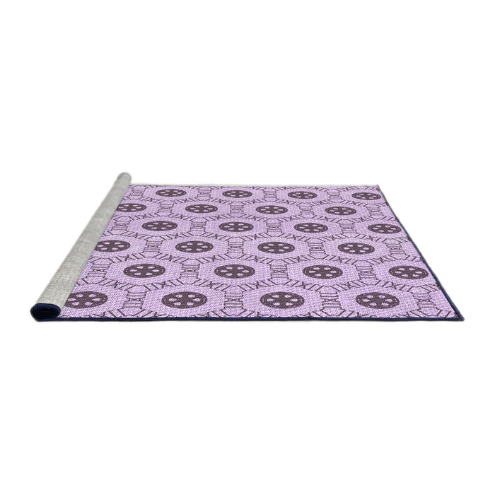Sideview of Machine Washable Transitional Orchid Purple Rug, wshpat3939pur