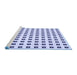 Sideview of Machine Washable Transitional Lavender Blue Rug, wshpat394blu