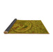 Thickness of Patterned Dark Bronze Brown Rug, pat3940yw