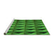 Sideview of Machine Washable Transitional Deep Emerald Green Rug, wshpat3941grn