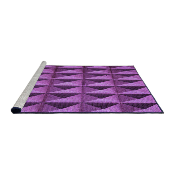 Sideview of Machine Washable Transitional Dark Magenta Purple Rug, wshpat3941pur