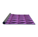 Thickness of Patterned Dark Magenta Purple Rug, pat3941pur