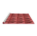 Sideview of Machine Washable Transitional Red Rug, wshpat3941rd