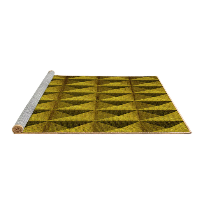 Sideview of Machine Washable Transitional Dark Bronze Brown Rug, wshpat3941yw