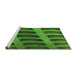 Sideview of Machine Washable Transitional Deep Emerald Green Rug, wshpat3942grn