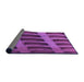Thickness of Patterned Dark Magenta Purple Rug, pat3942pur