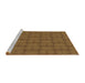 Sideview of Machine Washable Transitional Dark Bronze Brown Rug, wshpat3943brn