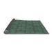 Thickness of Patterned Sea Green Rug, pat3943lblu