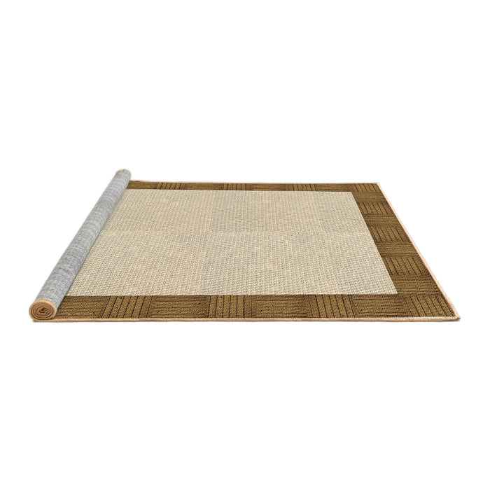 Sideview of Machine Washable Transitional Vanilla Gold Rug, wshpat3944brn