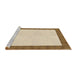 Sideview of Machine Washable Transitional Vanilla Gold Rug, wshpat3944brn