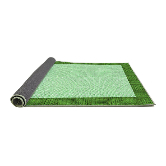 Thickness of Patterned Dark Lime Green Rug, pat3944grn