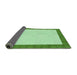 Thickness of Patterned Dark Lime Green Rug, pat3944grn