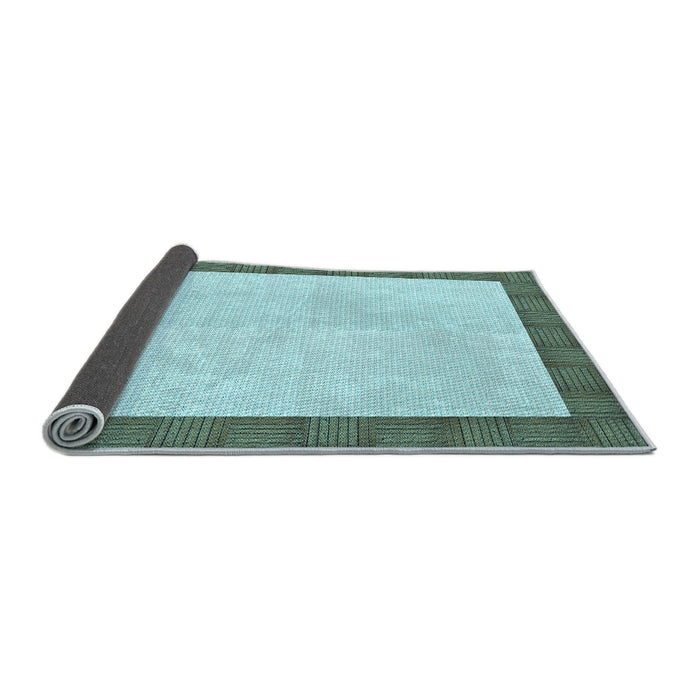 Thickness of Patterned Sea Green Rug, pat3944lblu