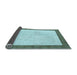 Thickness of Patterned Sea Green Rug, pat3944lblu