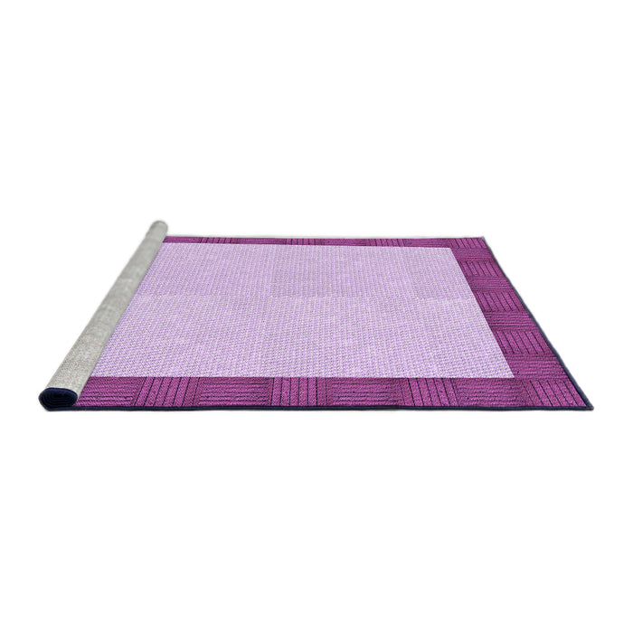 Sideview of Machine Washable Transitional Blossom Pink Rug, wshpat3944pur