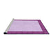 Sideview of Machine Washable Transitional Blossom Pink Rug, wshpat3944pur