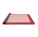 Thickness of Patterned Light Red Pink Rug, pat3944rd