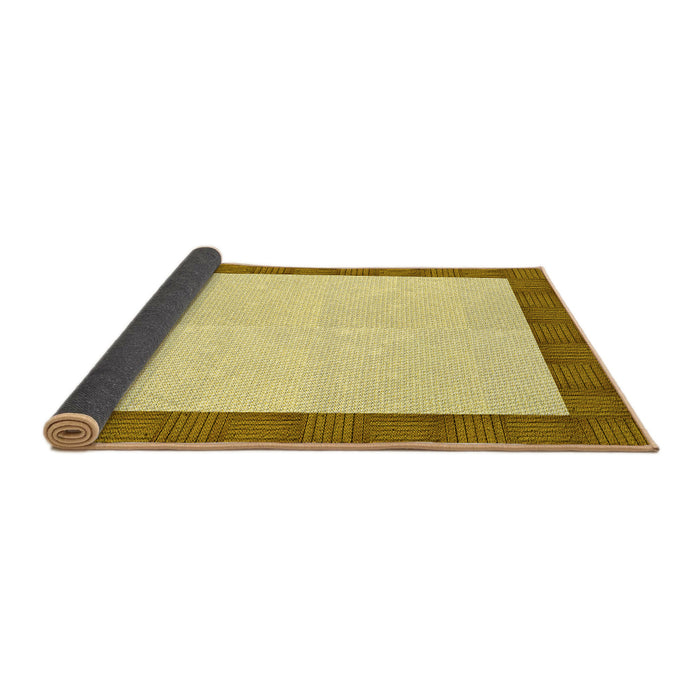 Thickness of Patterned Dark Golden Brown Rug, pat3944yw