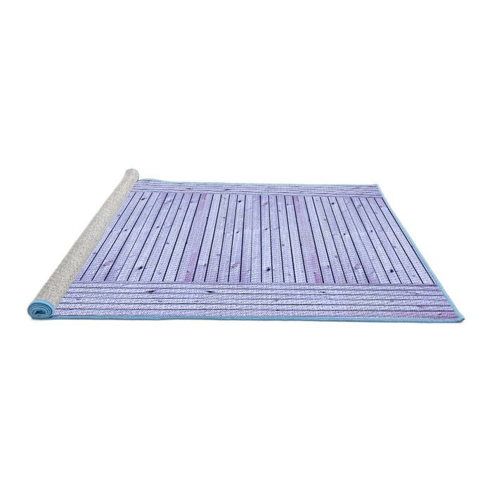 Sideview of Machine Washable Transitional Periwinkle Purple Rug, wshpat3945blu