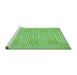 Sideview of Machine Washable Transitional Emerald Green Rug, wshpat3945grn