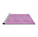 Sideview of Machine Washable Transitional Pastel Purple Pink Rug, wshpat3945pur