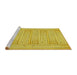 Sideview of Machine Washable Transitional Golden Yellow Rug, wshpat3945yw