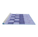 Sideview of Machine Washable Transitional Deep Periwinkle Purple Rug, wshpat3946blu