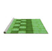 Sideview of Machine Washable Transitional Emerald Green Rug, wshpat3946grn