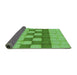 Thickness of Patterned Emerald Green Rug, pat3946grn