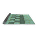 Thickness of Patterned Deep-Sea Green Rug, pat3946lblu