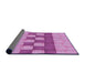 Thickness of Patterned Violet Purple Rug, pat3946pur