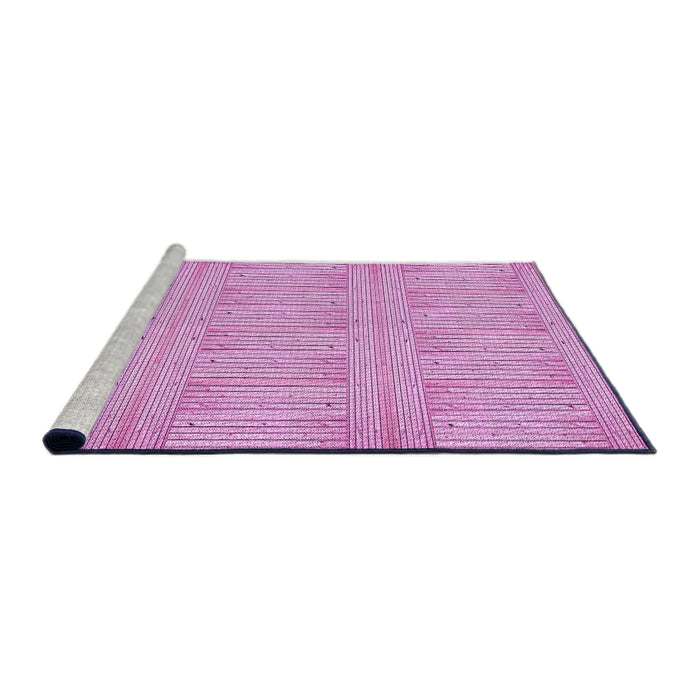 Sideview of Machine Washable Transitional Pastel Purple Pink Rug, wshpat3947pur