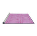 Sideview of Machine Washable Transitional Pastel Purple Pink Rug, wshpat3947pur
