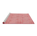 Sideview of Machine Washable Transitional Red Rug, wshpat3947rd