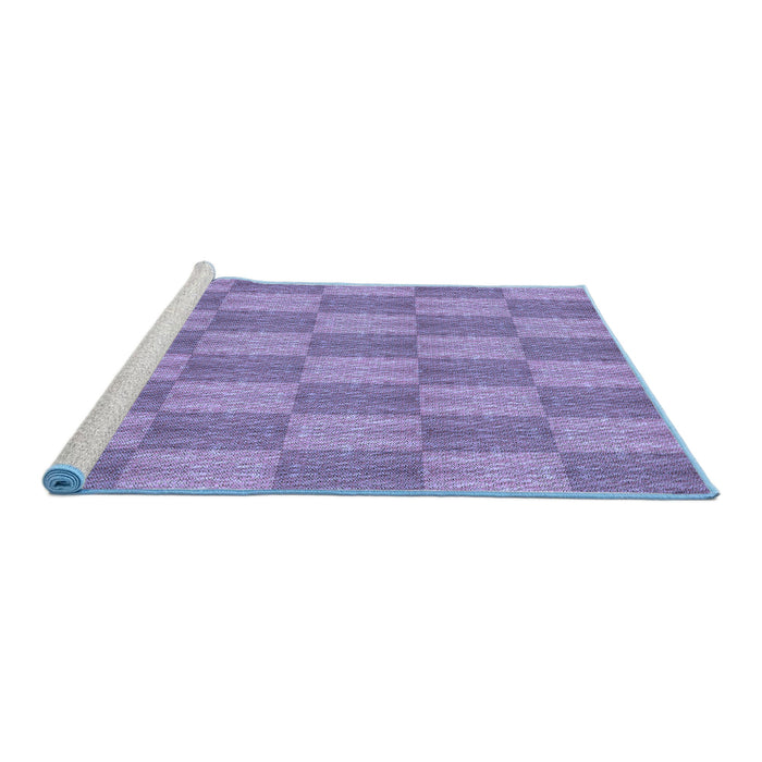 Sideview of Machine Washable Transitional Purple Mimosa Purple Rug, wshpat3948blu