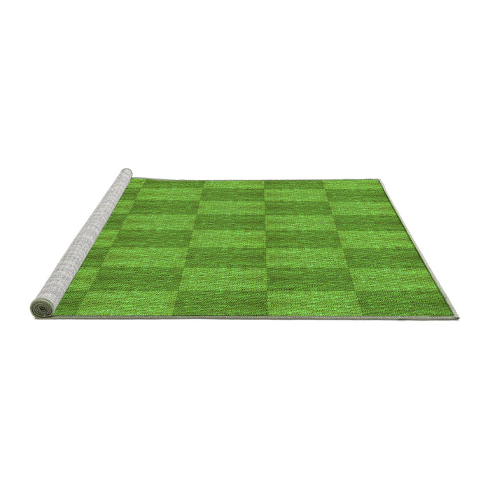 Sideview of Machine Washable Transitional Dark Lime Green Rug, wshpat3948grn