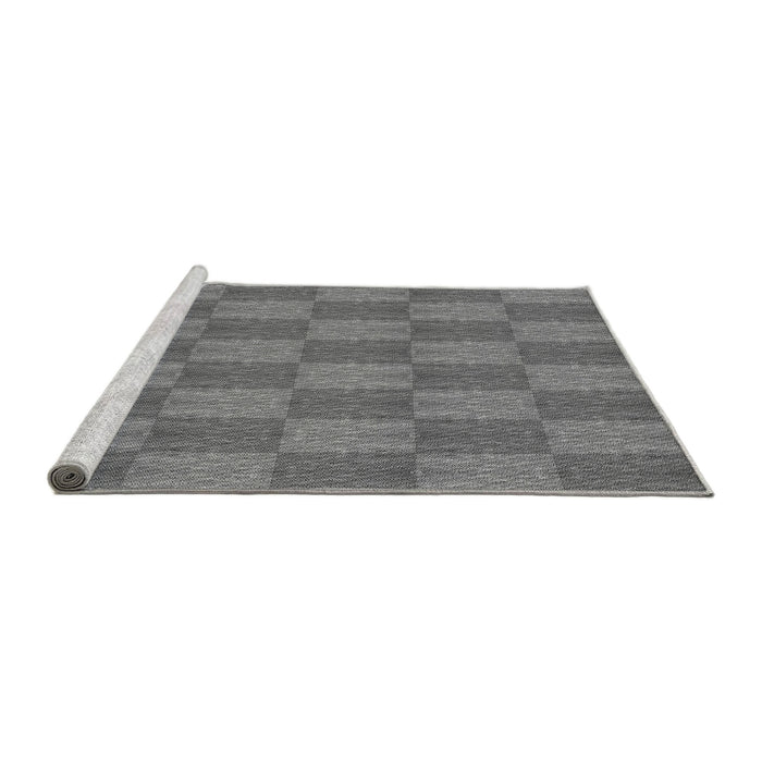 Sideview of Machine Washable Transitional Ash Gray Rug, wshpat3948gry