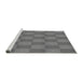 Sideview of Machine Washable Transitional Ash Gray Rug, wshpat3948gry
