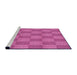 Sideview of Machine Washable Transitional Deep Pink Rug, wshpat3948pur