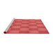 Sideview of Machine Washable Transitional Red Rug, wshpat3948rd