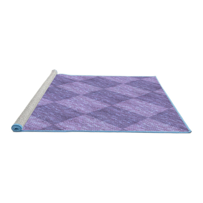 Sideview of Machine Washable Transitional Purple Mimosa Purple Rug, wshpat3949blu