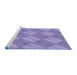 Sideview of Machine Washable Transitional Purple Mimosa Purple Rug, wshpat3949blu