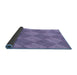 Thickness of Patterned Purple Mimosa Purple Rug, pat3949blu